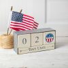 Wooden Block Calendar with Metal Box