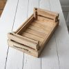 Set of Two Countryside Wood Trays