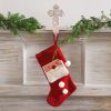 Rustic Cast Iron Christmas Stocking Holder - Cross Design