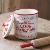 Claus Confections Enameled Christmas Container