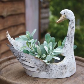 Rustic Cottage Swan Vessel