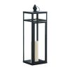 Large Black Dramatic Geometry Lantern